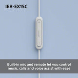 Sony IER-EX15C USB-C earphones white, UK version