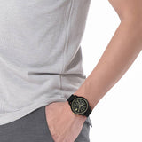 Lacoste watch with black silicone strap, imported from the UK