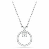 Swarovski rhodium-plated crystal pendant necklace adjustable chain (British brand)