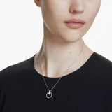 Swarovski rhodium-plated crystal pendant necklace adjustable chain (British brand)