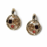 Argos Freedom Yellow Gold Multi Stone Hoop Earrings 30mm- Buy online at McGrocer