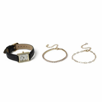 Argos Liars & Lovers Gold Dial Black Strap Watch and Bracelet Set- Buy online at McGrocer