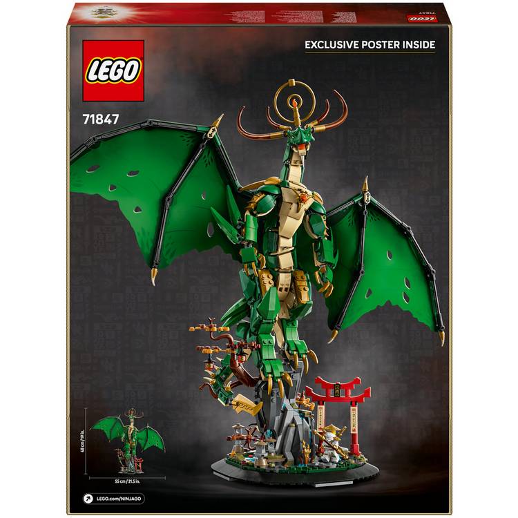 LEGO NINJAGO Guardian Dragon building kit 1650 pieces, imported from the UK