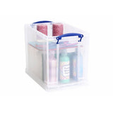 Really Useful 19L plastic storage box clear, imported from the UK