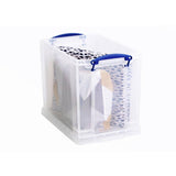 Really Useful 19L plastic storage box clear, imported from the UK