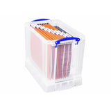 Really Useful 19L plastic storage box clear, imported from the UK