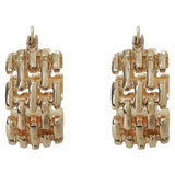Liars & Lovers gold tone interlocking link hoop earrings 25mm drop, UK version