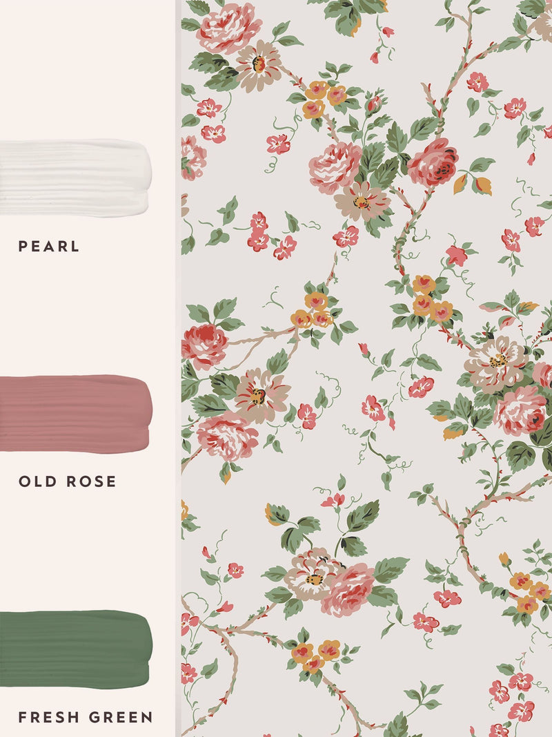 Laura Ashley antique pink wallpaper 10m, UK version