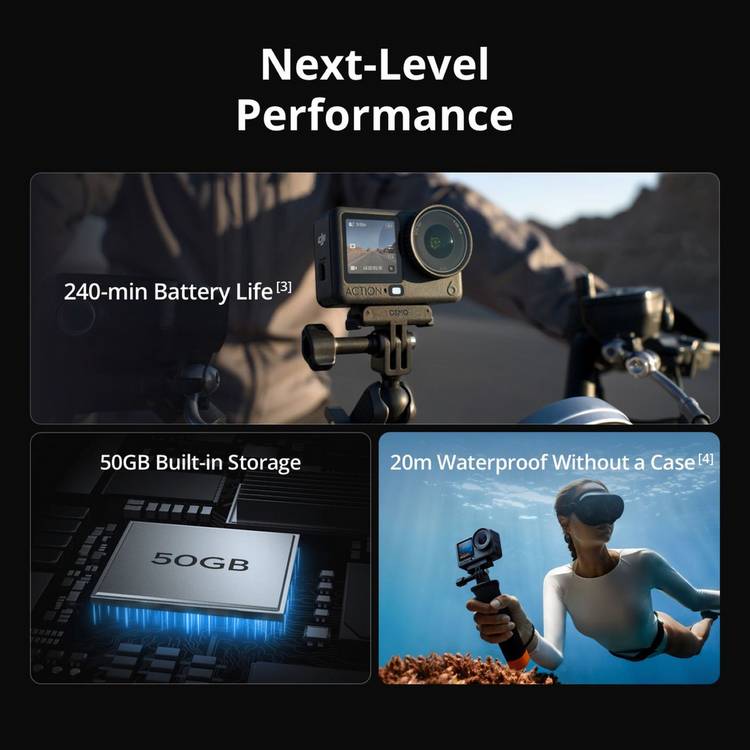 DJI Osmo Action 6 action camera standard combo, imported from the UK