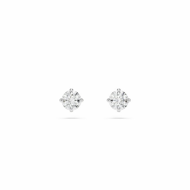 Swarovski Stilla round crystal stud earrings 4mm, UK version