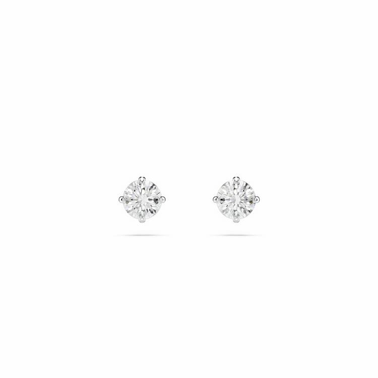 Swarovski Stilla round crystal stud earrings 4mm, UK version