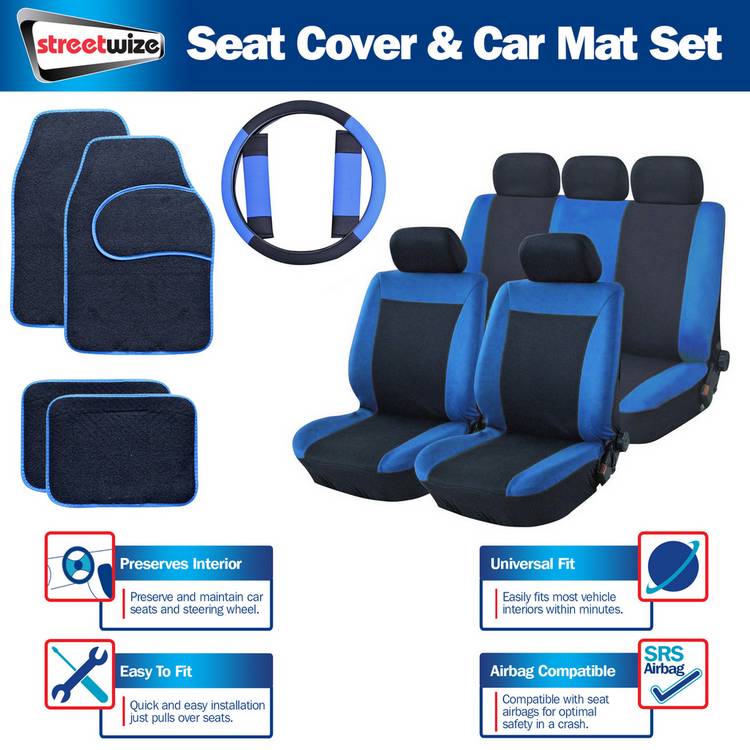 Streetwize blue & black interior car set, imported from the UK