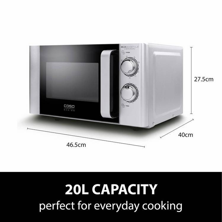 CASO Design microwave and grill grey 20L (British brand)