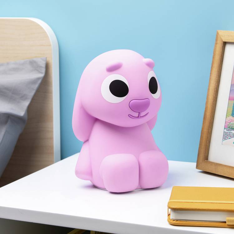 Bluey Floppy Rabbit SquishyGlo lamp pink, UK version