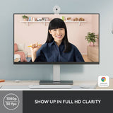 Logitech Brio 300 Full HD webcam Off White, imported from the UK