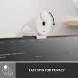 Logitech Brio 300 Full HD webcam Off White, imported from the UK
