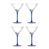 Habitat blue stem martini glasses set of 4, UK version