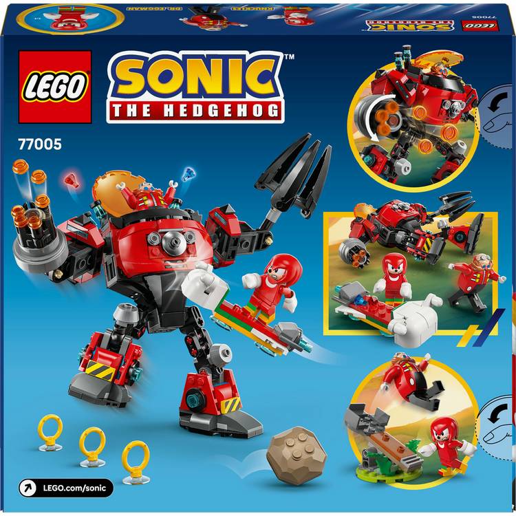 LEGO Sonic Knuckles vs Dr Eggman Crusher set, imported from the UK