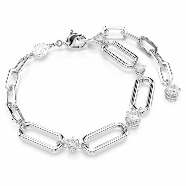 Swarovski rhodium plated crystal chain bracelet (British brand)
