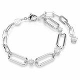 Swarovski rhodium plated crystal chain bracelet (British brand)