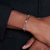 Swarovski rhodium plated crystal chain bracelet (British brand)