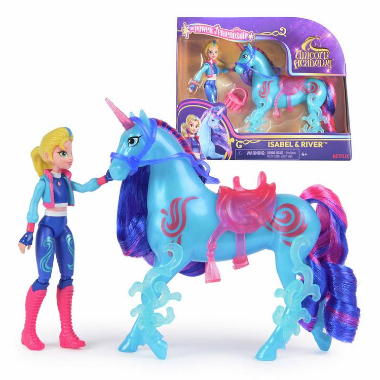 Unicorn Academy Isabel and River Refresh doll set, UK version