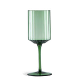 Habitat green ribbed wine glasses set of 4, imported from the UK