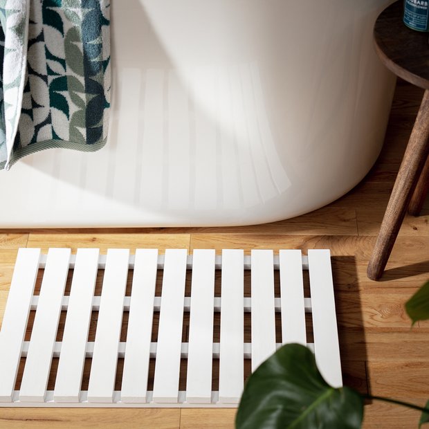 Habitat white bamboo duckboard (British brand)
