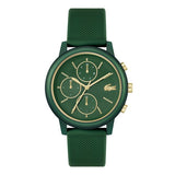 Lacoste men's green silicone strap watch, UK version