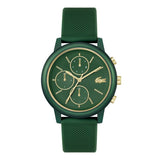Lacoste men's green silicone strap watch, UK version