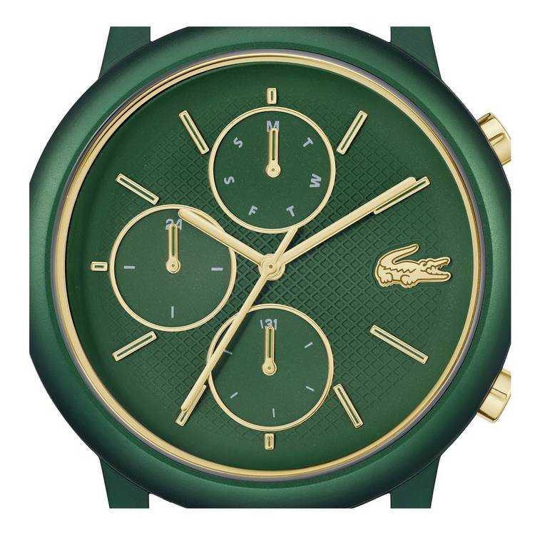 Lacoste men's green silicone strap watch, UK version