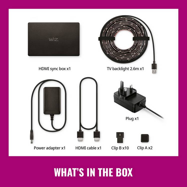 WiZ smart LED sync box lightstrip for 55-65 inch TV (British brand)
