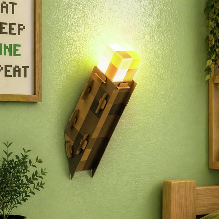 Minecraft make your own torch kit with LED lights, UK version