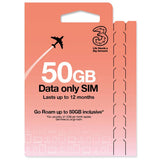Argos Three 50GB Pay As You Go Data SIM Card- Buy online at McGrocer