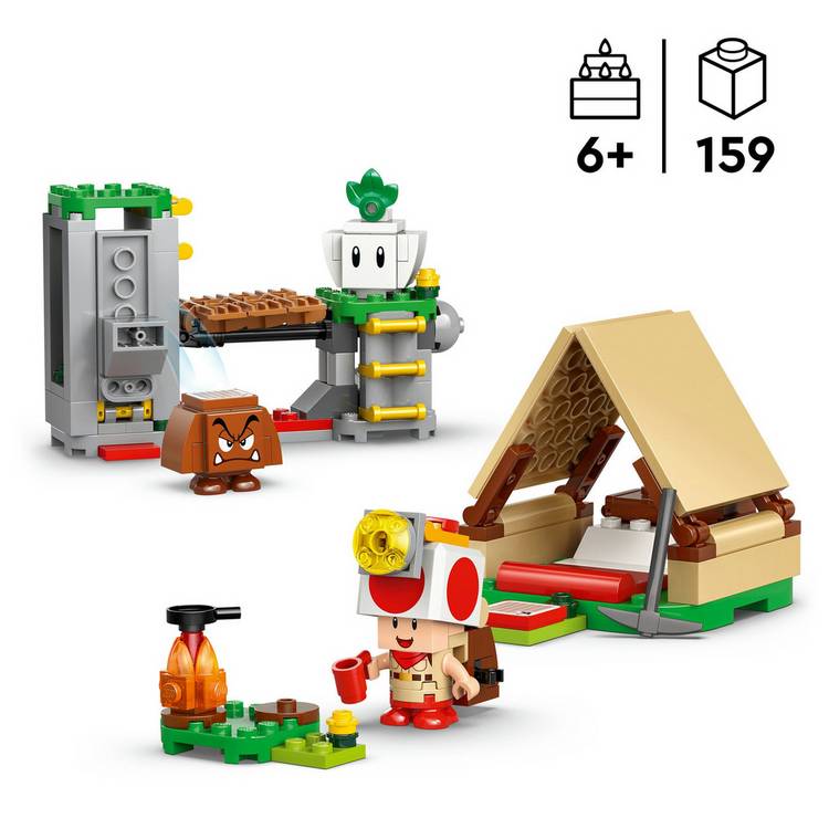 LEGO Super Mario Captain Toad's Camp building toy 159-piece, UK version