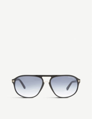 Tom Ford Jacob aviator sunglasses with blue gradient lenses, UK version