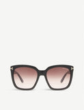 Tom Ford TF502 burgundy gradient sunglasses, imported from the UK