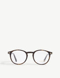 Tom Ford TF5294 round acetate glasses 14cm tortoiseshell - British product