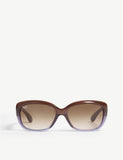 Ray-Ban Jackie Ohh rectangle-frame sunglasses, imported from the UK