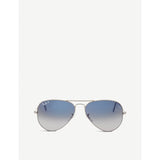 selfridges Ray-Ban Original Aviator Gunmetal-Frame Sunglasses with Gradient Blue Lenses 58- Buy online at McGrocer