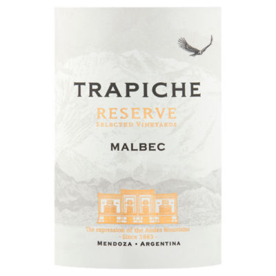 Trapiche Reserve Malbec wine 75cl (British brand)