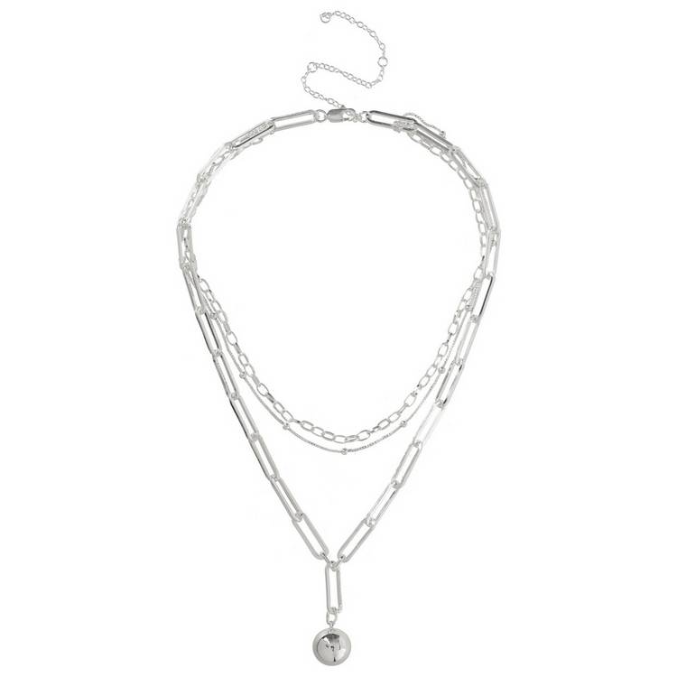 Liars & Lovers silver tone ball pendant necklace - British product