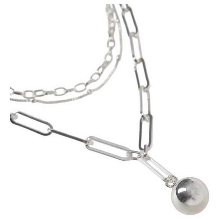 Liars & Lovers silver tone ball pendant necklace - British product