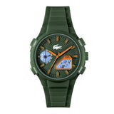 Lacoste green silicone strap digital watch, UK version