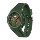 Lacoste green silicone strap digital watch, UK version