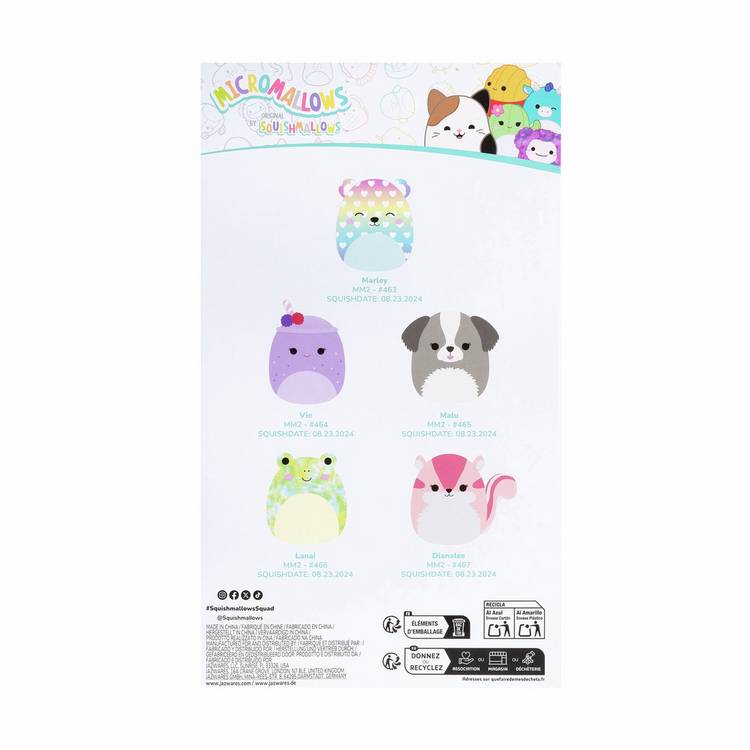 Squishmallows Micromallows pack of 5 soft toys 2.5 inch, imported from the UK