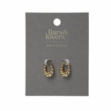 Liars & Lovers gold chunky twisted hoop earrings - British product