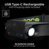 Luceco 350 lumen rechargeable head torch with motion sensor - British product