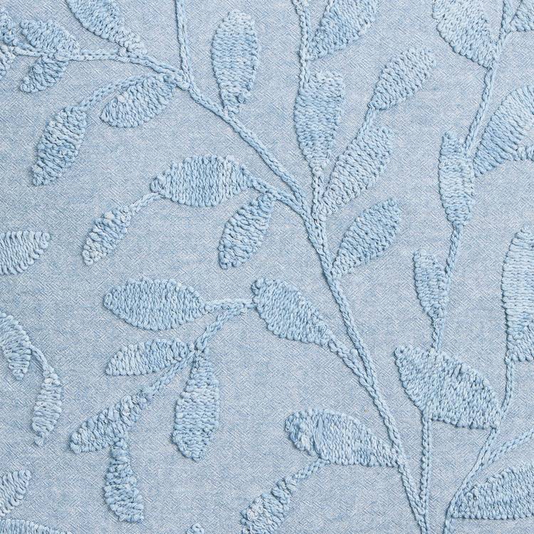 Argos Home leaf embroidery cushion blue 50x50cm British brand