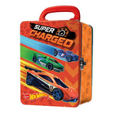 Hot Wheels tin car storage case red, UK version